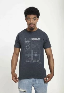 Henry Tiger STAR WARS UNISEX FIGHTER SQUADRON - T-Shirt Print - Melange Black