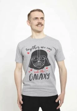 Henry Tiger STAR WARS UNISEX RULERS OF THE GALAXY - T-Shirt Print - Melange Grey