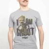 Henry Tiger Unisex MARVEL GUARDIANS OF THE GALAXY 2 - I AM ROCK - T-Shirt Print - Melange Grey
