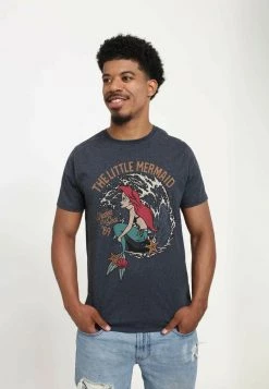 Henry Tiger DISNEY UNISEX THE LITTLE MERMAID ARIEL - T-Shirt Print - Melange Black