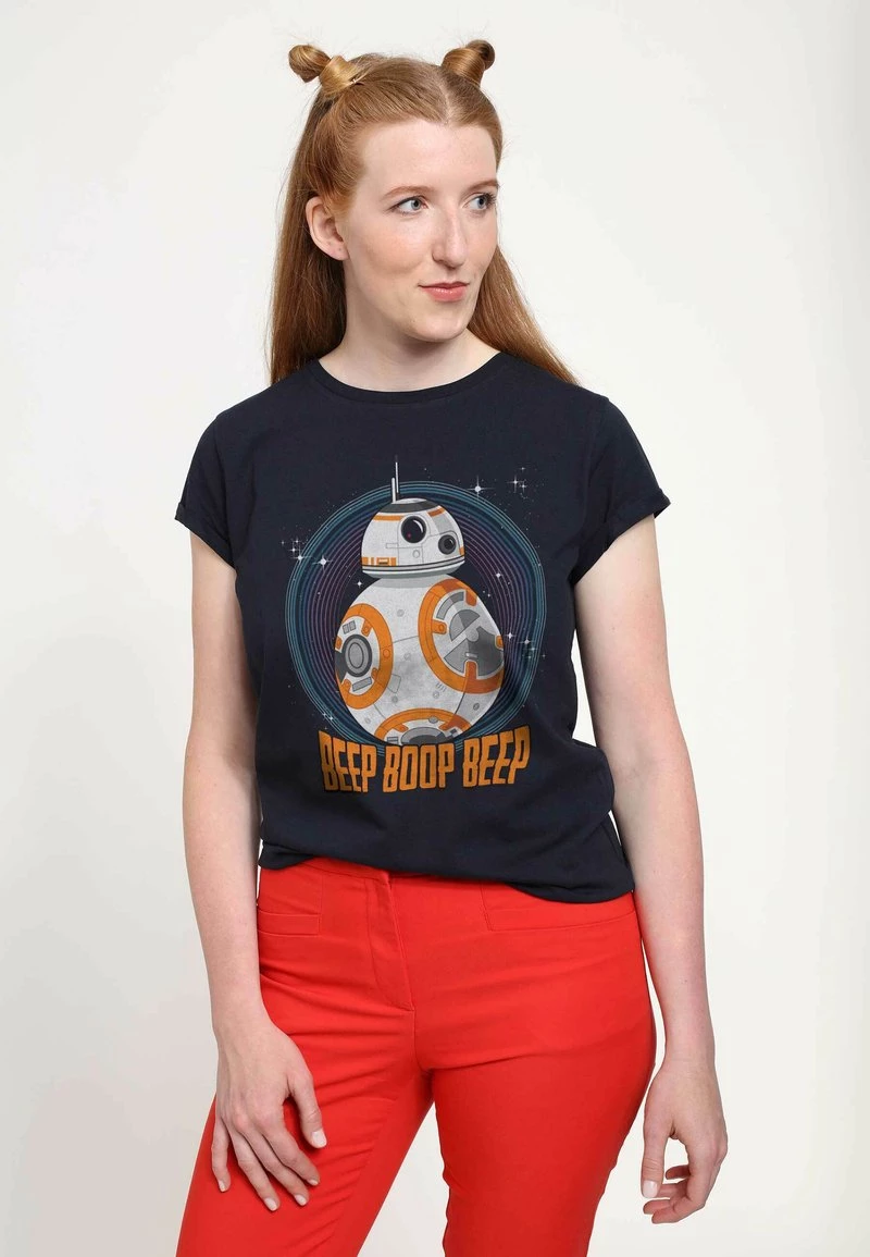 Henry Tiger Damen STAR WARS: CLASSIC - BB8 BEEP - T-Shirt Print - Navy Blue 3 Henry Tiger Damen STAR WARS: CLASSIC - BB8 BEEP - T-Shirt Print - Navy Blue – Bild 3