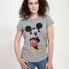 Henry Tiger Damen DISNEY CLASSICS MICKEY CLASSIC - 80S MICKEY - T-Shirt Print - Melange Grey