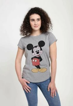 Henry Tiger Damen DISNEY CLASSICS MICKEY CLASSIC - 80S MICKEY - T-Shirt Print - Melange Grey