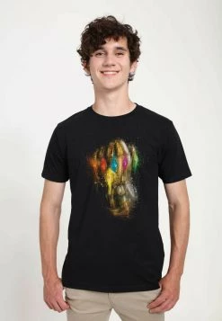 Henry Tiger Unisex MARVEL AVENGERS: ENDGAME - PAINTING GLOVE - T-Shirt Print - Black