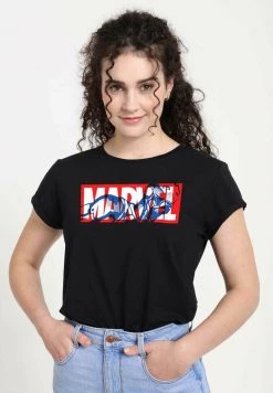 Henry Tiger Damen MARVEL OTHER - IRON MARVEL - T-Shirt Print - Black -Günstiges Henry Tiger Geschäft dd967d1a4dba41f0a449f220f31a8e25