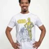Henry Tiger Unisex STAR WARS: CLASSIC - OVERSIZED DROID FRIENDS - T-Shirt Print - White