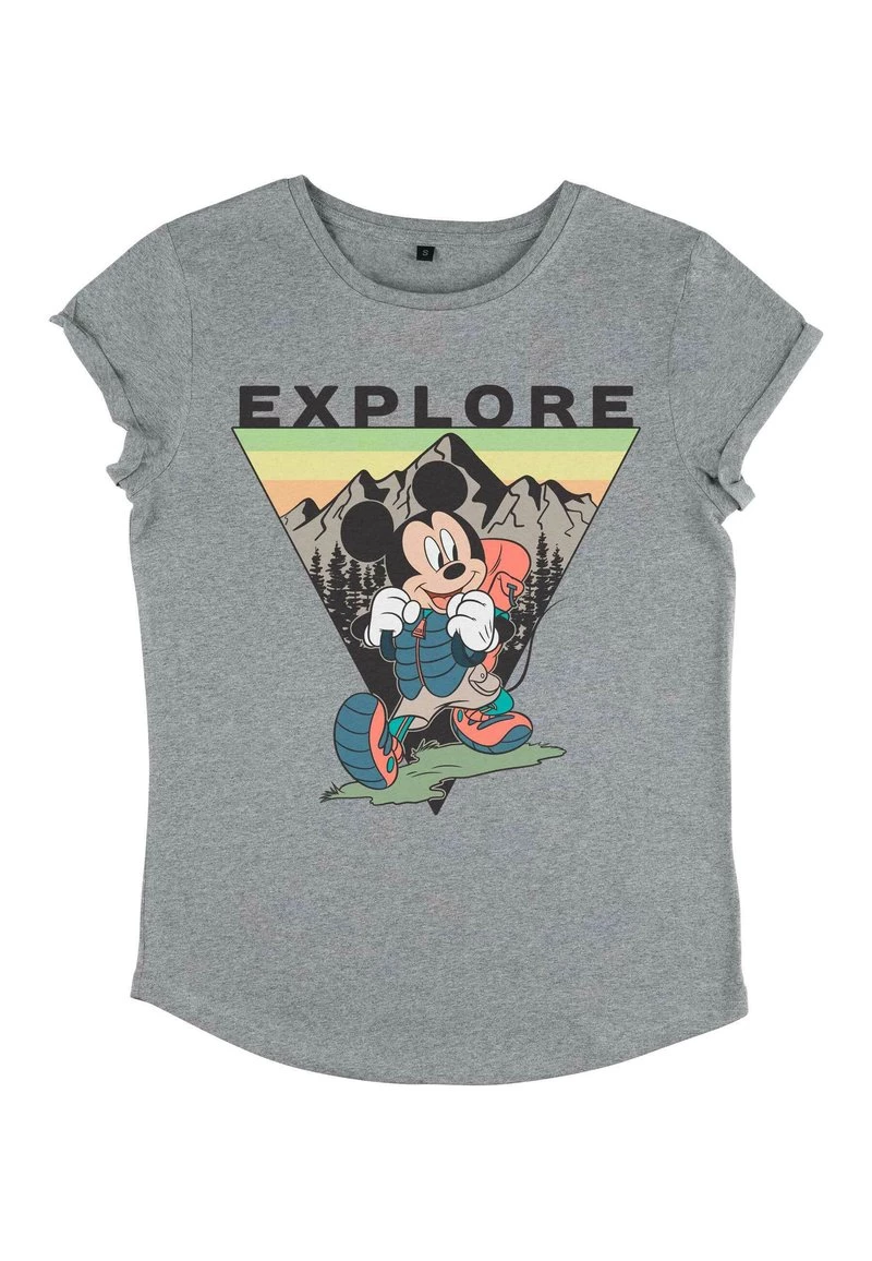 Henry Tiger Damen DISNEY CLASSICS MICKEY CLASSIC - EXPLORE MICKEY TRAVEL - T-Shirt Print - Melange Grey 4 Henry Tiger Damen DISNEY CLASSICS MICKEY CLASSIC - EXPLORE MICKEY TRAVEL - T-Shirt Print - Melange Grey – Bild 4