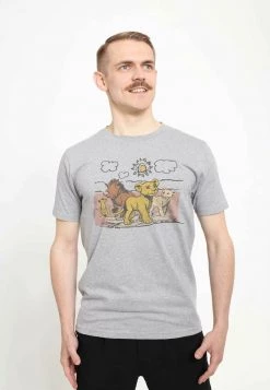 Henry Tiger Herren DISNEY THE LION KING: LIVE ACTION - HAKUNA GROUP - T-Shirt Print - Melange Grey
