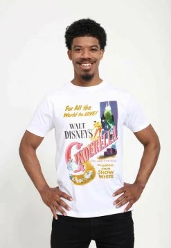 Henry Tiger DISNEY UNISEX VINTAGE CINDERELLA POSTER - T-Shirt Print - White