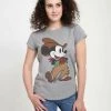 Henry Tiger Damen DISNEY CLASSICS MICKEY CLASSIC - COWBOY MICKEY - T-Shirt Print - Melange Grey