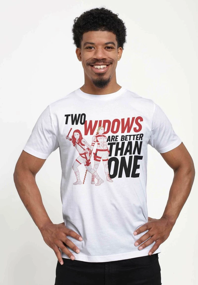 Henry Tiger Unisex MARVEL BLACK WIDOW - TWO WIDOWS - T-Shirt Print - White 1 Henry Tiger Unisex MARVEL BLACK WIDOW - TWO WIDOWS - T-Shirt Print - White