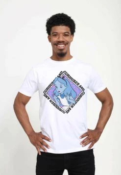 Henry Tiger Unisex DISNEY CLASSICS ALICE FACE - T-Shirt Print - White