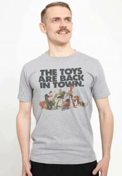 Henry Tiger Unisex PIXAR TOY STORY 1-3 - IN TOWN - T-Shirt Print - Melange Grey