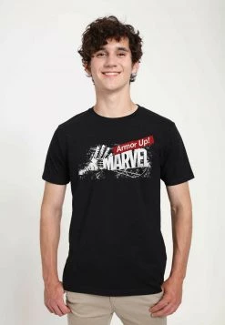 Henry Tiger MARVEL OTHER - MARVEL ARMOR UP - T-Shirt Print - Black | Unisex