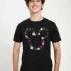 Henry Tiger DISNEY CLASSICS UNISEX FLORAL MICKEY - T-Shirt Print - Black