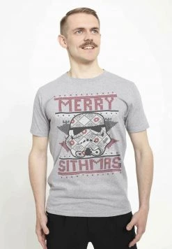 Henry Tiger Herren STAR WARS SITH SWEATER - T-Shirt Print - Melange Grey