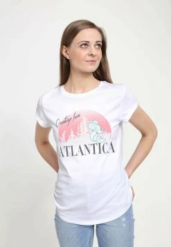 Henry Tiger Damen DISNEY ATLANTICA GREETINGS - T-Shirt Print - White -Günstiges Henry Tiger Geschäft e113edd96cab4a0b86232336ba75121d