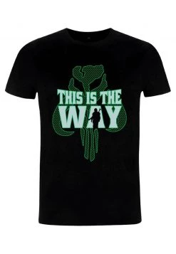 Henry Tiger STAR WARS: THE MANDALORIAN - WAY PATTERN - T-Shirt Print - Black | Unisex -Günstiges Henry Tiger Geschäft e1caee51934c4740bb2f457e6a1d9bc5