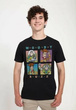 Henry Tiger Unisex PIXAR TOY STORY 1-3 - PASTEL FOURSQUARE - T-Shirt Print - Black