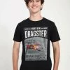 Henry Tiger Unisex PIXAR CARS 2 - DRAGSTER GEN - T-Shirt Print - Black