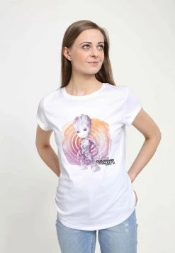 Henry Tiger Damen MARVEL GOTG 2 - GROOT WATERCOLOR - T-Shirt Print - White -Günstiges Henry Tiger Geschäft e3b7190cf2654350b2bba5f01b4d47e3