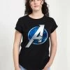 Henry Tiger Damen MARVEL AVENGERS CLASSIC - AVENGERS GAME CIRCLE LOGO - T-Shirt Print - Black