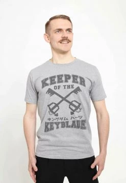 Henry Tiger Unisex DISNEY KEYBLADE KEEPER - T-Shirt Print - Melange Grey