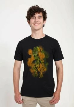 Henry Tiger MARVEL GUARDIANS OF THE GALAXY 2 - WATERCOLOR GROOT - T-Shirt Print - Black | Unisex