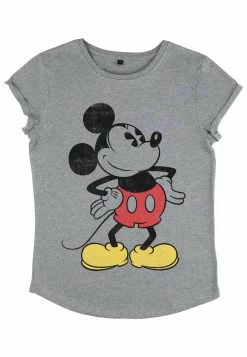 Henry Tiger Damen DISNEY CLASSICS MICKEY CLASSIC - CLASSIC VINTAGE MICKEY - T-Shirt Print - Melange Grey -Günstiges Henry Tiger Geschäft e692886ed3884e97b4ec81e55c924c6e