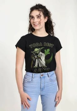 Henry Tiger STAR WARS YODA BEST AUNT - T-Shirt Print - Black | Damen -Günstiges Henry Tiger Geschäft e69c12ead2ce4377962cf1ef0c4c3b96