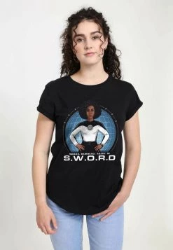 Henry Tiger Damen MARVEL SWORD MONICA RAMBEAU HERO - T-Shirt Print - Black