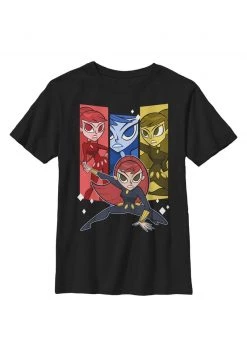 Henry Tiger Unisex MARVEL KIDS BLACKWIDOW TRIO - T-Shirt Print - Black