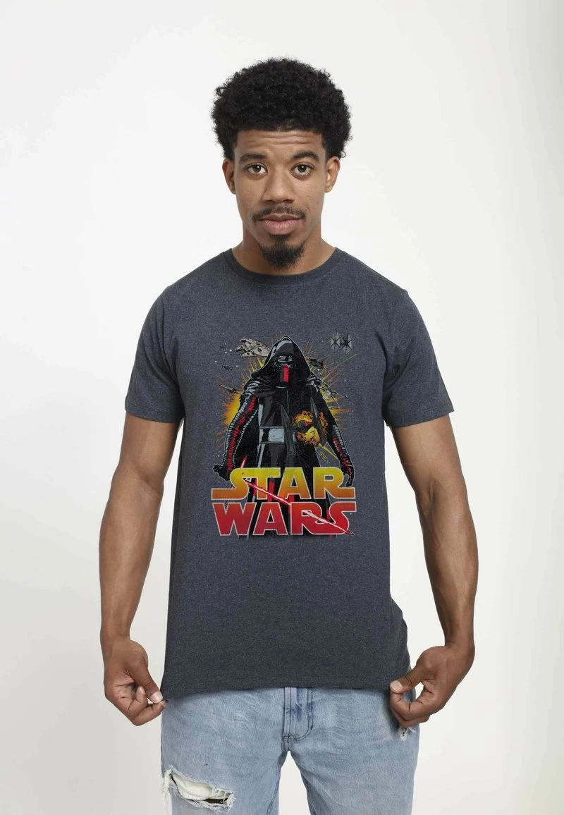 Henry Tiger STAR WARS UNISEX EMERGING THREAT - T-Shirt Print - Melange Black 1 Henry Tiger STAR WARS UNISEX EMERGING THREAT - T-Shirt Print - Melange Black