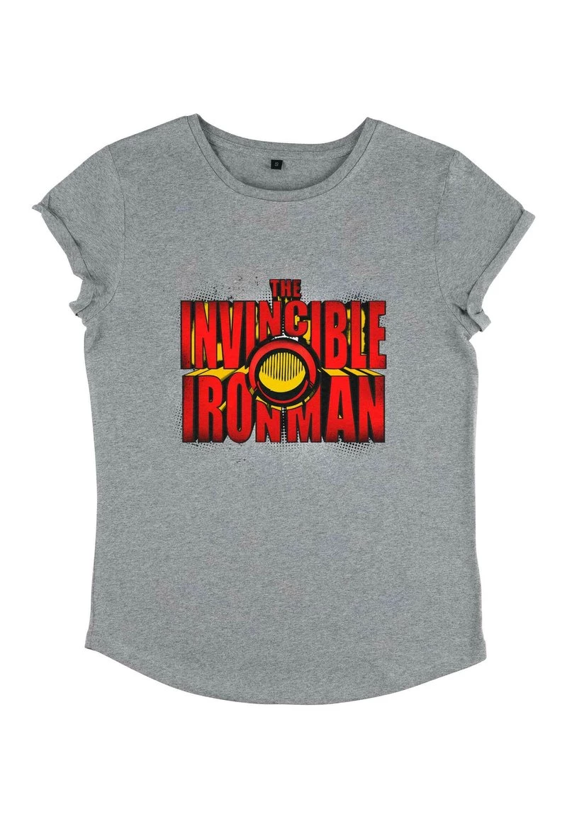 Henry Tiger Damen MARVEL AVENGERS CLASSIC - INVINCIBLE IRONMAN - T-Shirt Print - Melange Grey 3 Henry Tiger Damen MARVEL AVENGERS CLASSIC - INVINCIBLE IRONMAN - T-Shirt Print - Melange Grey – Bild 3