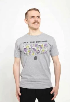 Henry Tiger Unisex STAR WARS: CLASSIC - THE EGG-PIRE - T-Shirt Print - Melange Grey