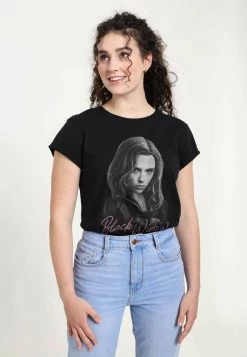 Henry Tiger Damen MARVEL WIDOW MONO - T-Shirt Print - Black -Günstiges Henry Tiger Geschäft e956d25ee8ad43108fc35427335de934