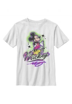 Henry Tiger Unisex DISNEY CLASSICS AIRBRUSH MICKEY - T-Shirt Print - White