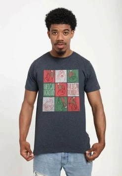 Henry Tiger Herren DISNEY SANTA SQUARES - T-Shirt Print - Melange Black -Günstiges Henry Tiger Geschäft e9f26d6073d84e889eaea0f703e76400