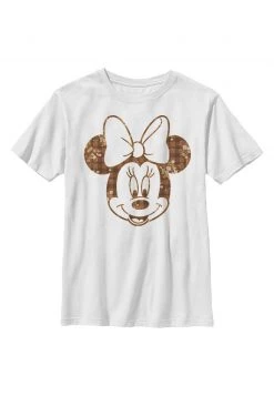 Henry Tiger Unisex DISNEY CLASSICS FALL FLORAL PLAID MINNIE - T-Shirt Print - White