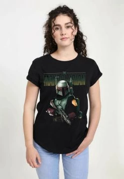 Henry Tiger Damen STAR WARS MANDOMON EPI6 SHOOT OUT - T-Shirt Print - Black