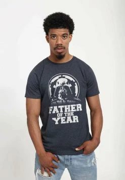 Henry Tiger Damen STAR WARS: CLASSIC - LORD FATHER - T-Shirt Print - Melange Black