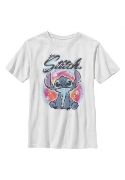 Henry Tiger Unisex DISNEY CLASSICS STITCH AIRBRUSH - T-Shirt Print - White