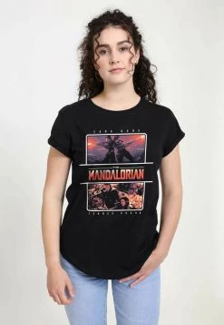Henry Tiger Damen STAR WARS MANDOMON EPI6 CHASED - T-Shirt Print - Black