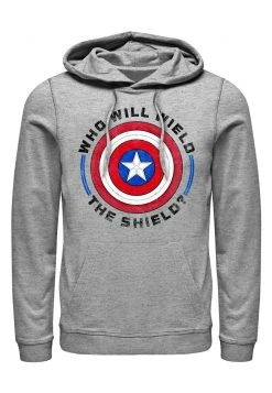 Henry Tiger Unisex MARVEL WIELD SHIELD - Kapuzenpullover - Melange Grey