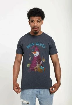 Henry Tiger DISNEY UNISEX OLAF WISHES - T-Shirt Print - Melange Black