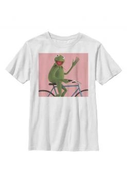 Henry Tiger Unisex DISNEY CLASSICS BIKING KERMIT - T-Shirt Print - White