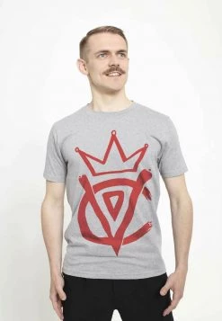 Henry Tiger DISNEY CLASSICS UNISEX CRUELLA EMBLEM - T-Shirt Print - Melange Grey