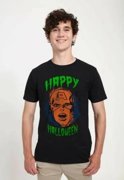 Henry Tiger MARVEL UNISEX CAPNFACE HALLOWEEN - T-Shirt Print - Black
