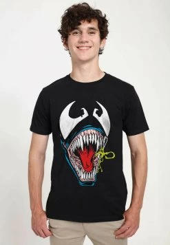 Henry Tiger Unisex MARVEL SPIDER-MAN CLASSIC - RETRO FACE - T-Shirt Print - Black