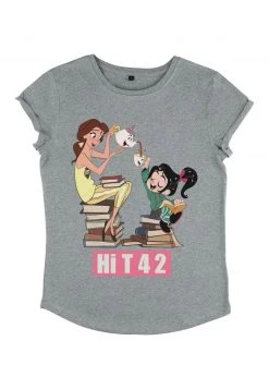 Henry Tiger Damen DISNEY WRECK-IT RALPH - TEA BOOKS BFFS - T-Shirt Print - Melange Grey -Günstiges Henry Tiger Geschäft ef8559f1964e472bae0f597b083c78ac